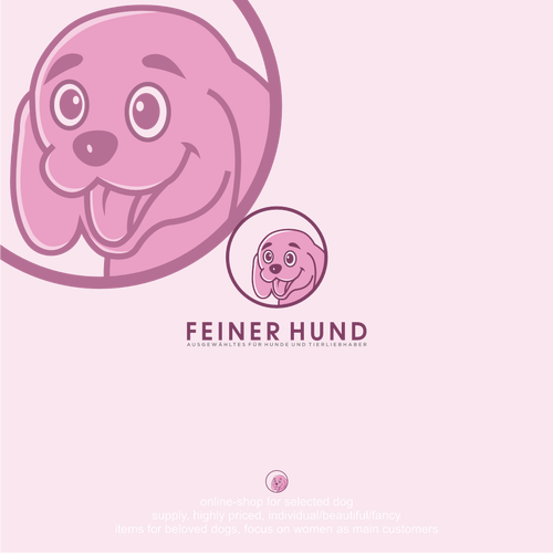 Charcoal logo with the title 'Feiner Hund'