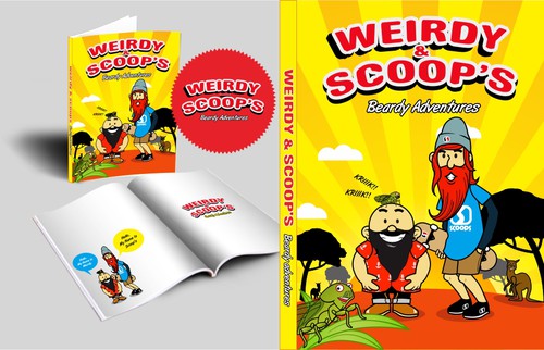Adventure illustration with the title 'Weirdy & Scoop's Beardby Adventures'