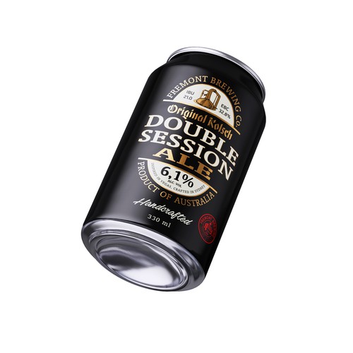 Brewery label with the title 'FREMONT BREWING Co. can design'