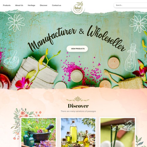 Perfume design with the title 'Natural Perfume'