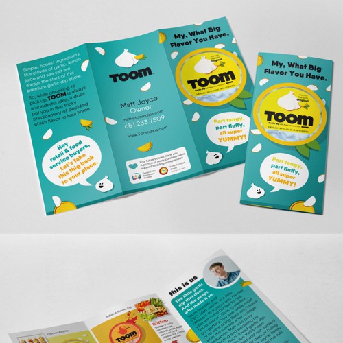 Buffalo design with the title 'Tri-fold Brochure design for Toom Dip company'