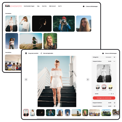 Photography website with the title 'FotoProTools Photo platform and webshop'