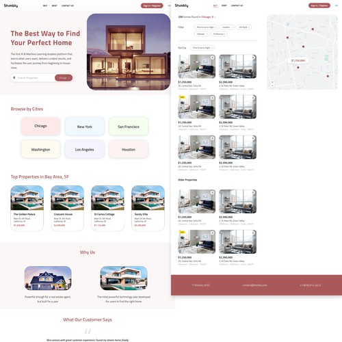 House website with the title 'Concept Website design for Property/Real Estate business'