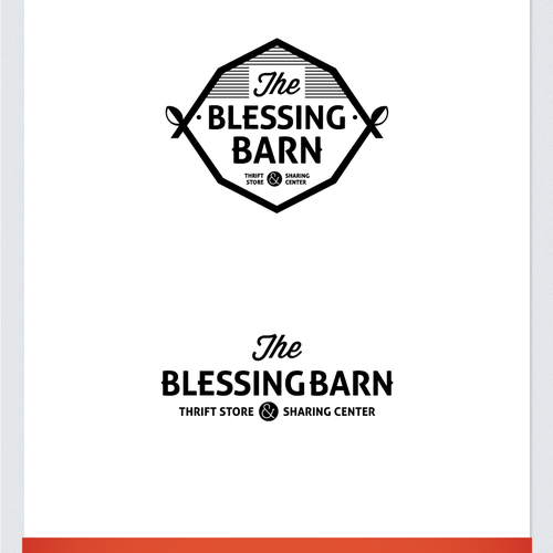Second-hand logo with the title 'New logo wanted for The Blessing Barn'