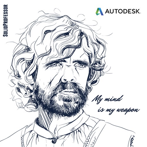 Game of Thrones design with the title 'Sticker concept for SolidProfessor'