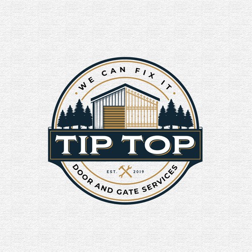 Gate design with the title 'TIP TOP logo'