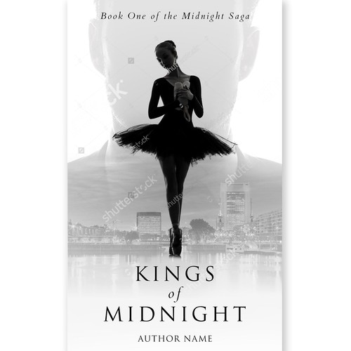 Black and white book cover with the title 'Kings of Midnight'