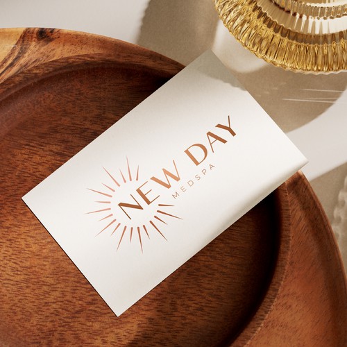 Aesthetic brand with the title 'New Day Medspa Logo'