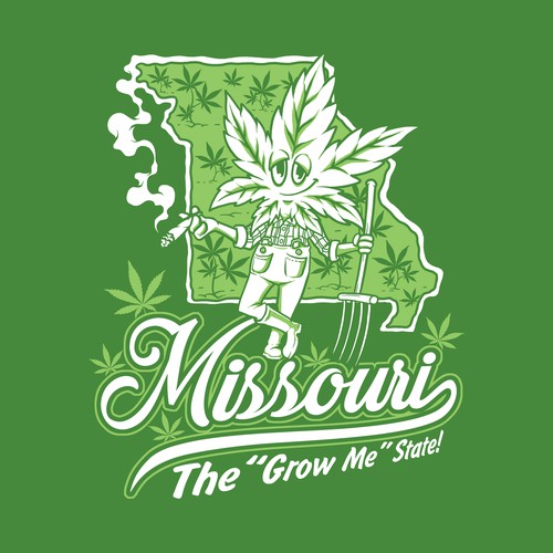 EPS design with the title 'Cannabis design: Missouri - the Grow Me State'