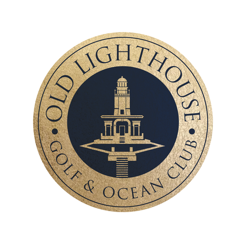Golf course design with the title 'Old Lighthouse Golf & Ocean Resort'