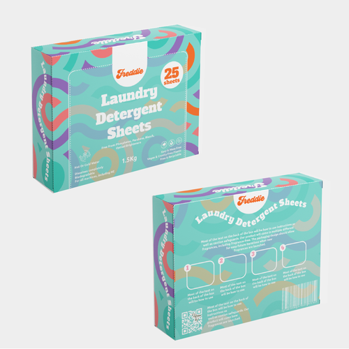 Laundry design with the title 'Retro packaging design '