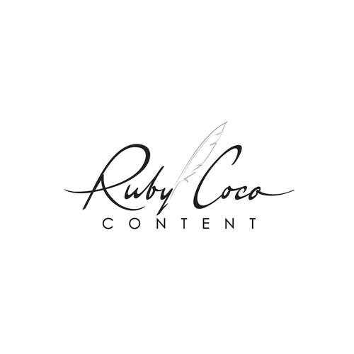 Signature design with the title 'Ruby Coco logo design'