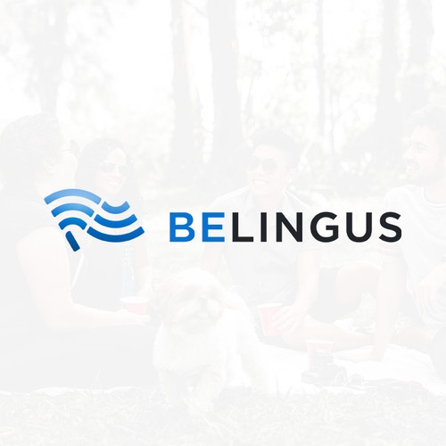 Language school logo with the title 'Language Learning Logo'