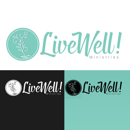 One-color design with the title 'Minimal Flower Logo'