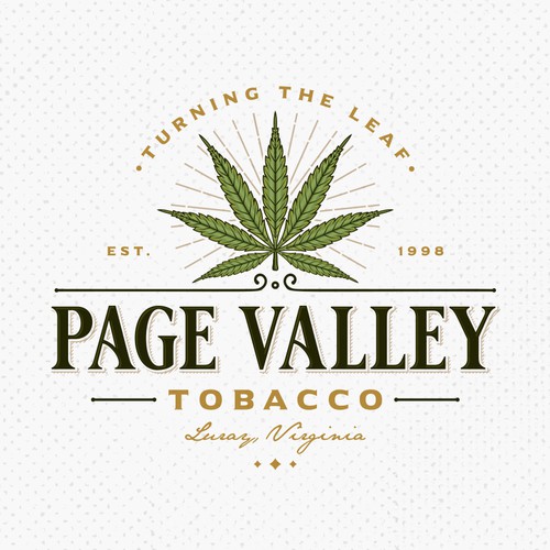 Sun valley logo with the title 'Page Valley Tobacco'