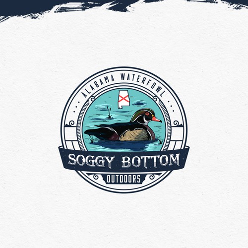 Swamp logo with the title 'Soggy Bottom Outdoors'
