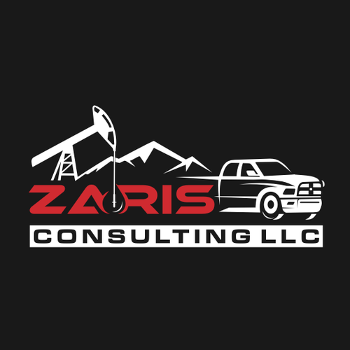 Oilfield logo with the title 'Logo concept ZARIS CONSULTING LLC'