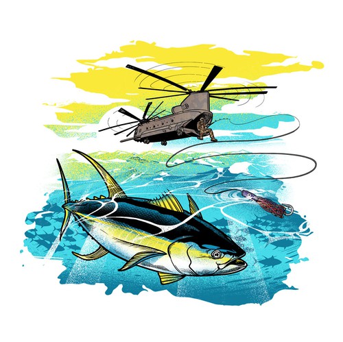Big Game Fishing T-Shirt Design Ideas - Custom Big Game Fishing