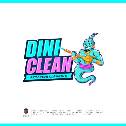 Genie design with the title 'Dini Clean'