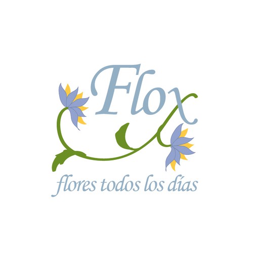 Flower shop logo with the title 'Logo for flower delivery'