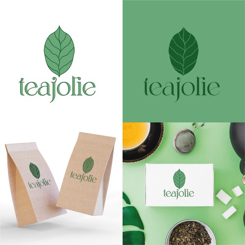 Bio design with the title 'Tea label'