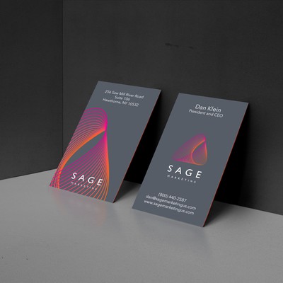 Business Card Design Concept For Sage Marketing