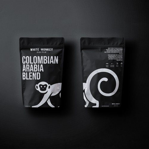 Minimal packaging with the title 'Coffee Pouch Design'