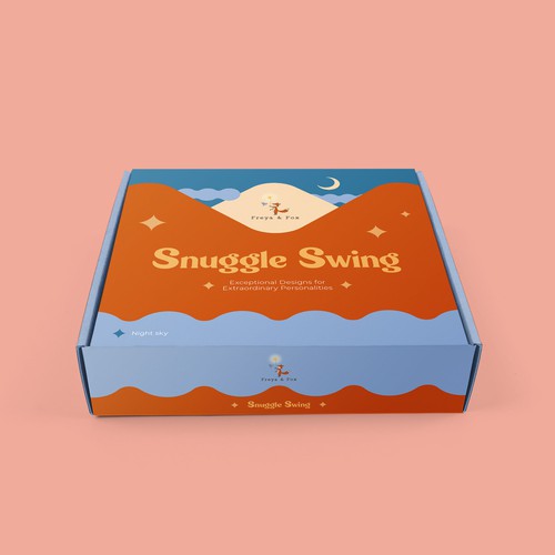 Swing design with the title 'Snuggle Swing Packaging Design'
