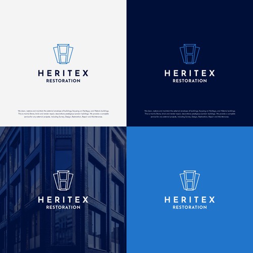 Restoration design with the title 'We need prestigious logo for External Restoration Company working on London Property'