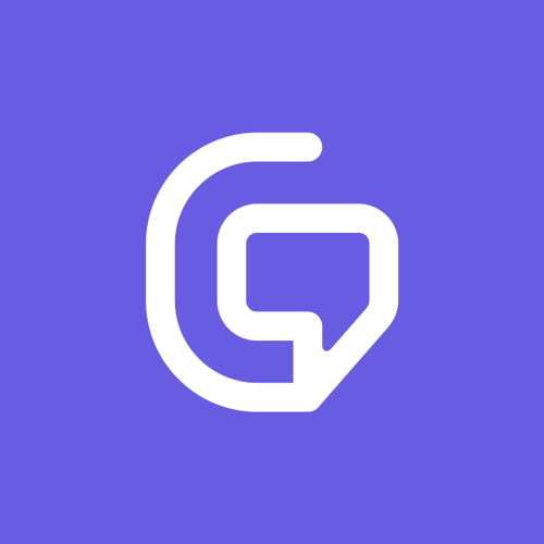 Chat design with the title 'letter C + chat'