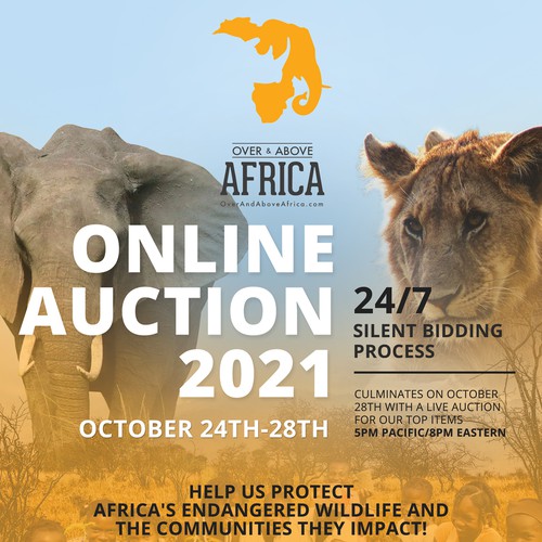 Instagram ad design with the title 'Poster design for non profit that protects and supports wildlife in Africa'