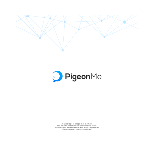 Pigeon logo with the title 'Logo pigeon'