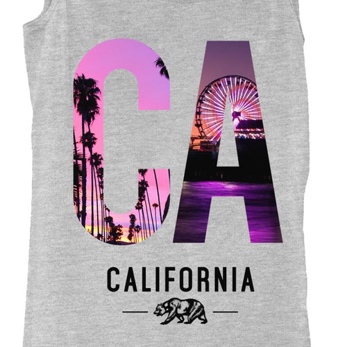 California Tshirt Design