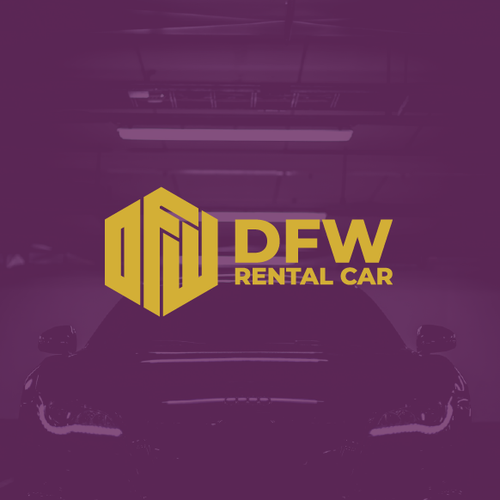 Polygon logo with the title 'Hexagon logo for car rental company'