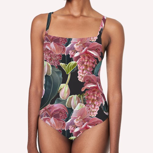 Flower artwork with the title 'Big scale photografic florals pattern'