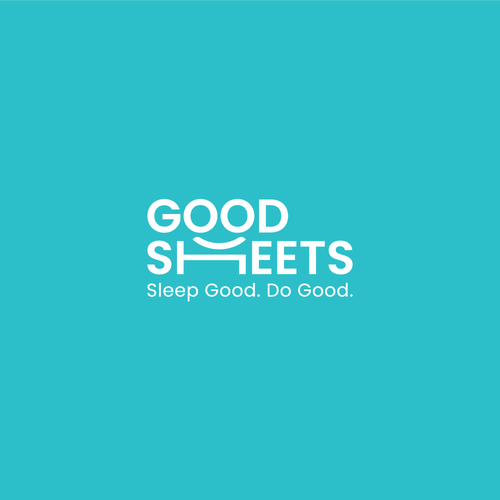 Sheet design with the title 'Good Sheets : Fun, approachable, playful logo for a bed linen subscription service'