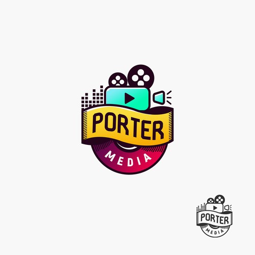 Media brand with the title 'Bold Logo Concept for Media'