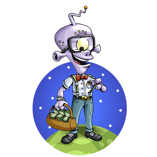 Sketchbook design with the title 'Geek alien'