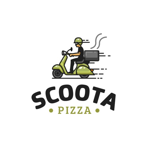 Scooter design with the title 'Scoota Pizza'