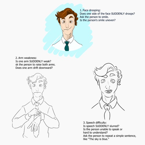 Medical artwork with the title 'Character design '