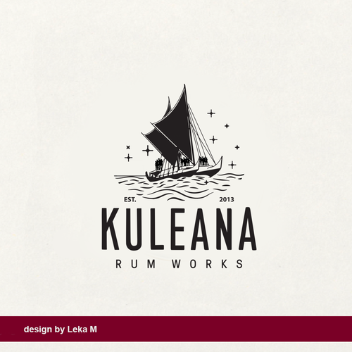 Hawaii logo with the title 'Kuleana Rum Works'