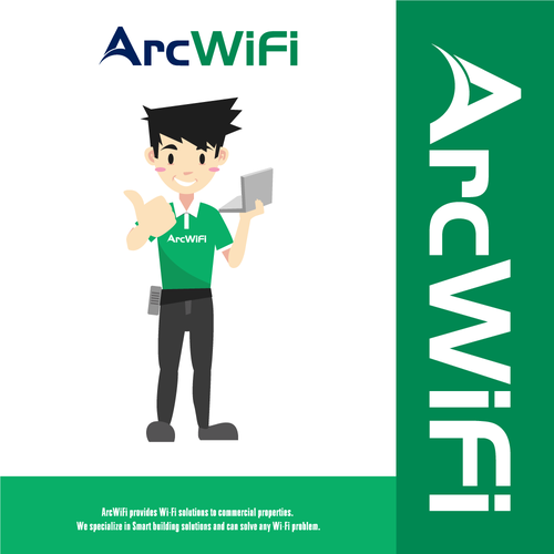 WiFi design with the title 'Mascot Logo For A Wifi Company'