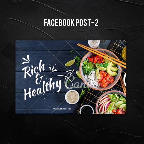 Post design with the title 'Facebook Post for Canva Designs.'