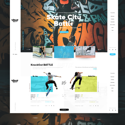 Skateboard design with the title 'Web Concept'