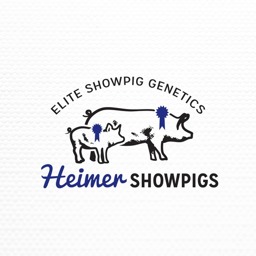 Farm logo with the title 'Logo for Heimer Showpigs'