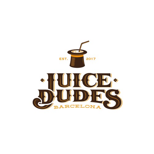 Juice design with the title 'Logo for Juice Bar in Barcelona'