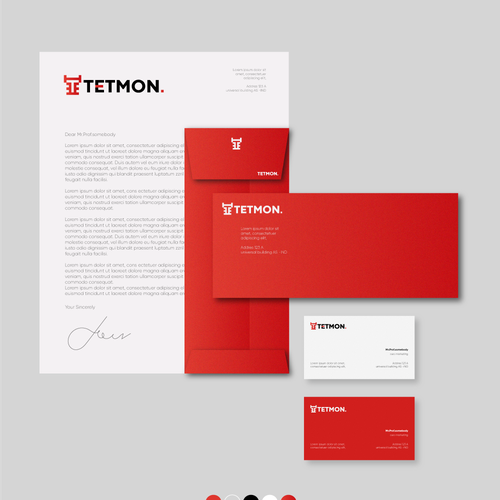 Name card design with the title 'Tetmon '