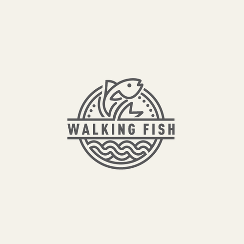 Fish logo with the title 'Walking Fish'