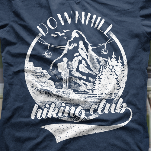 t shirt design blue and white