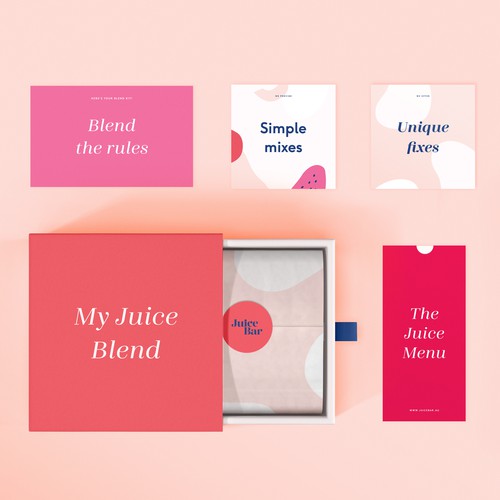 Juice bar design with the title 'Juice Bar Branding'